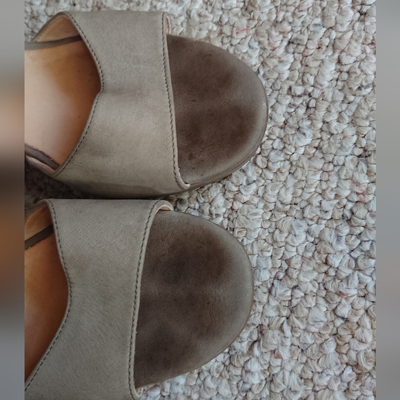 PAUL GREEN Taupe Leather Sandals Strappy Ankle Heels size 9.5 - Picture 2 of 14